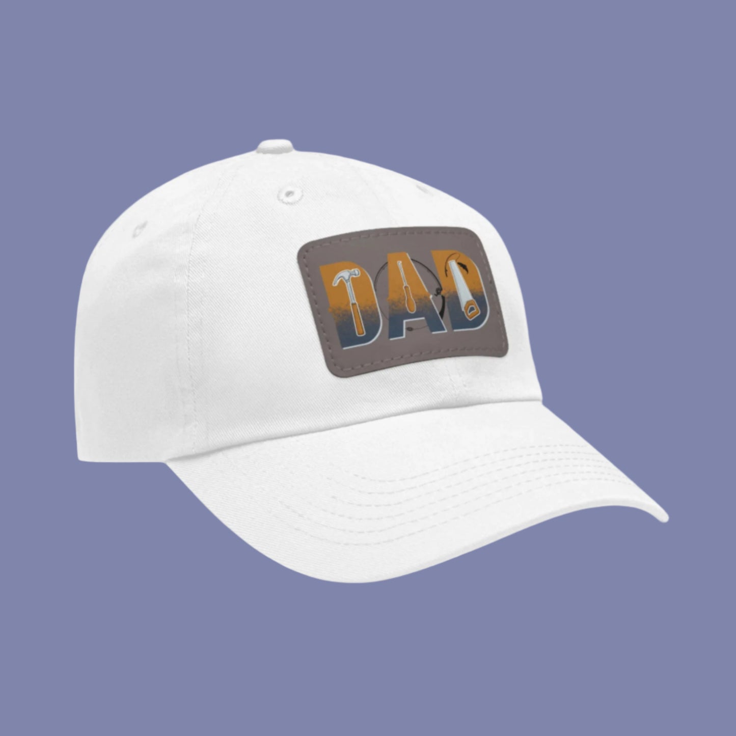 Stylish Dad Hat with Leather Patch, Gift for Father's Day, Casual Headwear, Trendy Cap, Outdoor Accessories