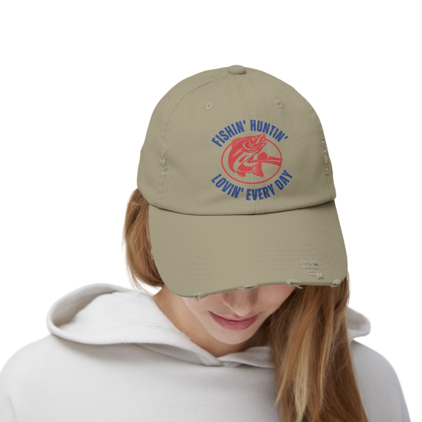 Cap with Fishin Huntin Lovin Everyday Design - Unisex