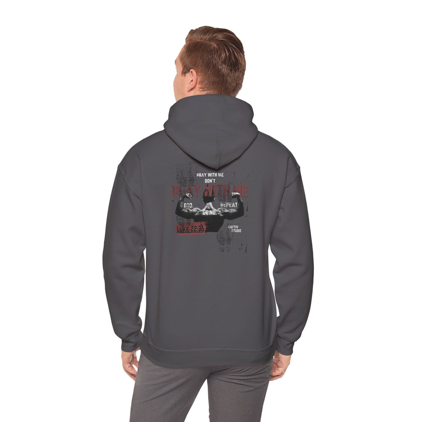 Hooded Sweatshirt - Boxing Workout 'Pray with Me Don't Play with Me'