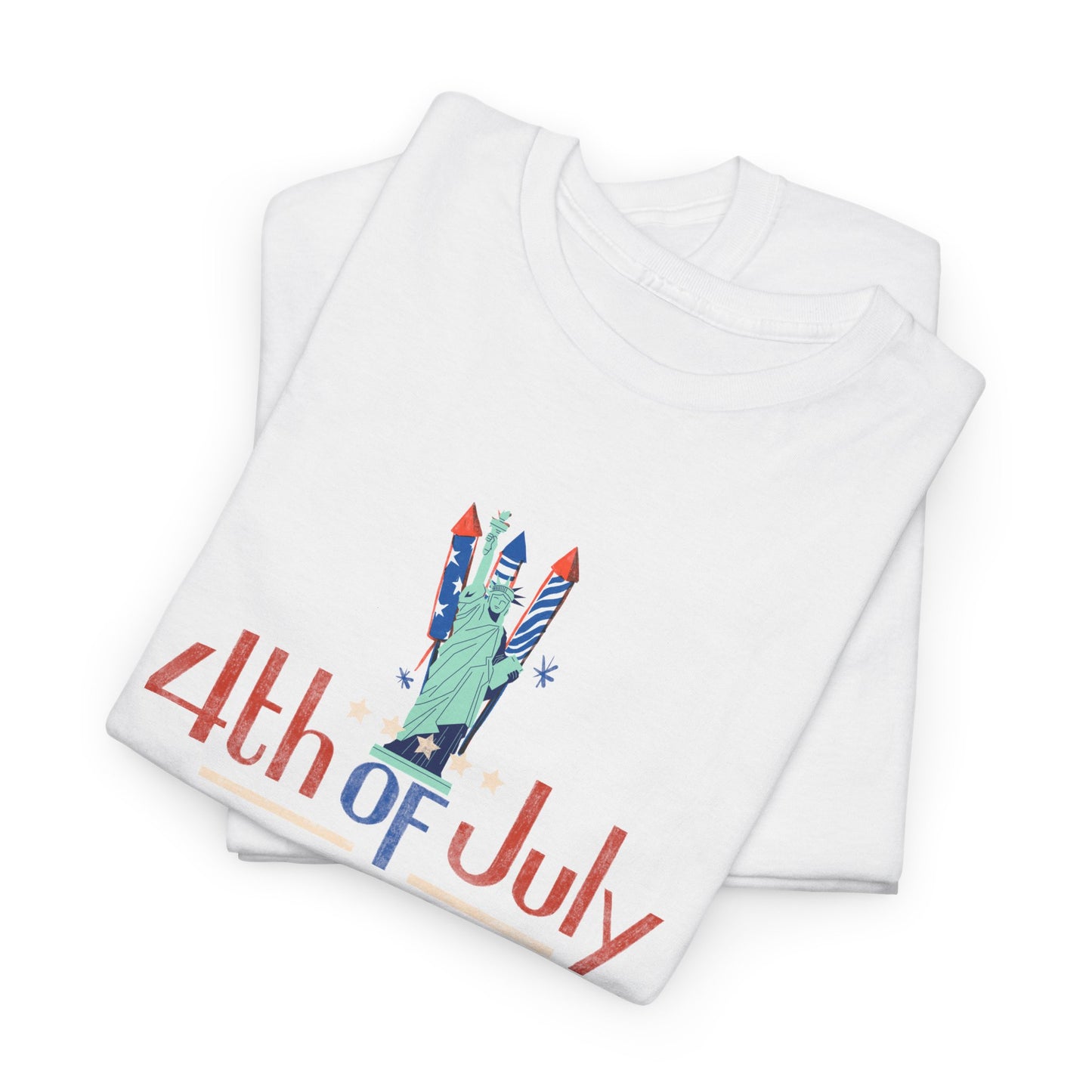 4th Of July Unisex Heavy Cotton Tee Patriotic Independence Day Shirt Casual Summer Wear USA Pride T Shirt Holiday Gift Idea