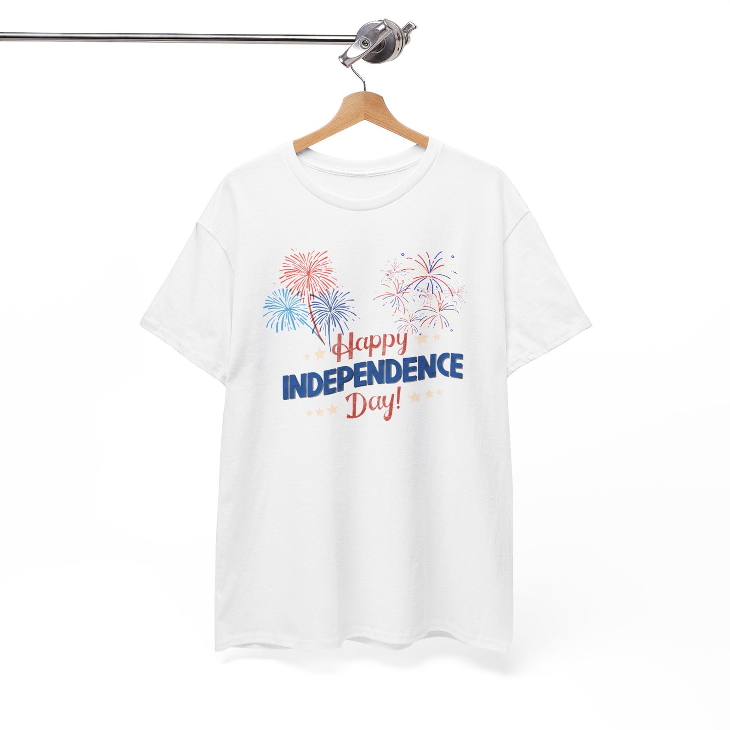 Independence Day Unisex Heavy Cotton Tee, 4th of July Shirt, Summer Celebration Tee, Fireworks Graphic T-Shirt, Patriotic Apparel