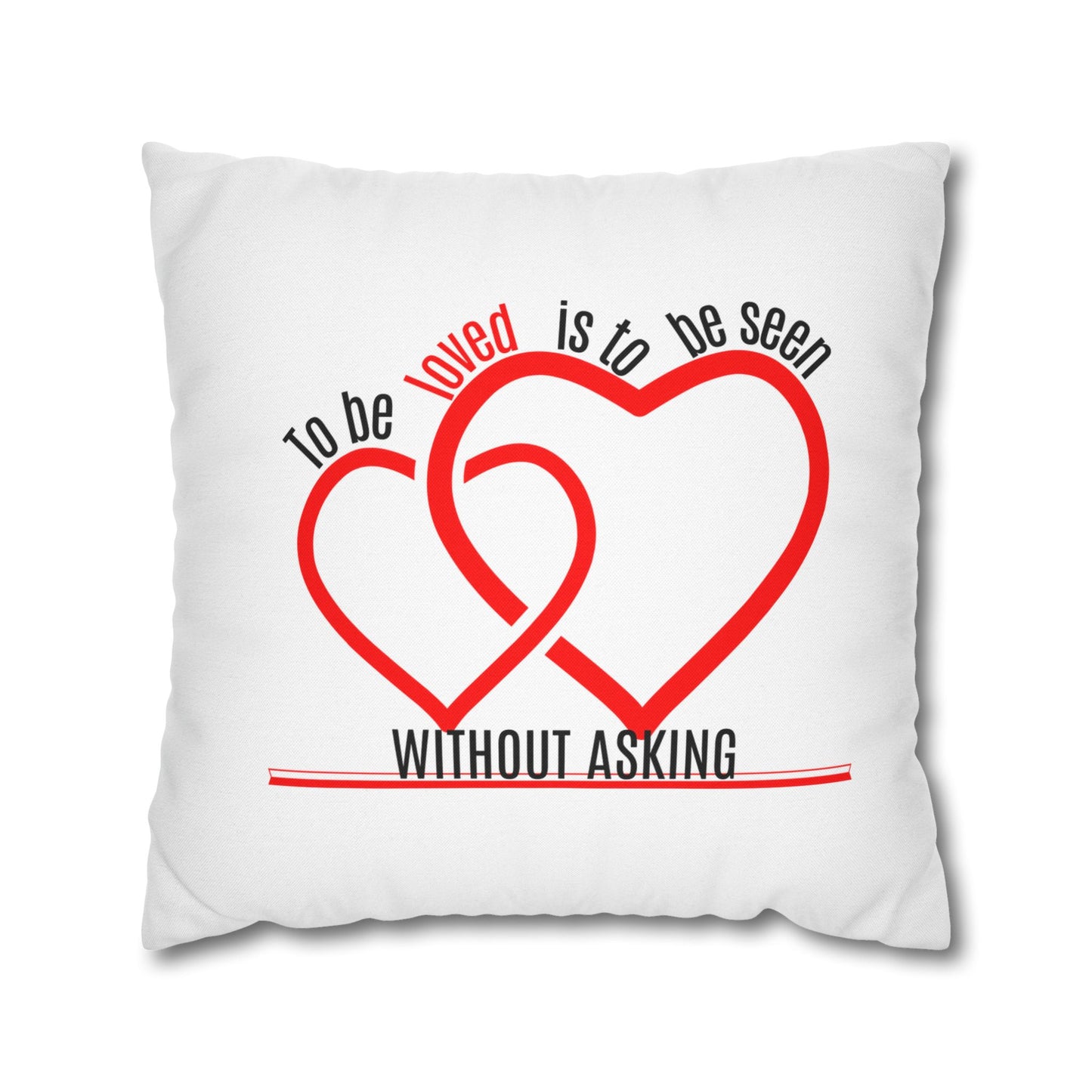 Romantic Throw Pillowcase for Home Decor, Valentine's Day Gift, Love and Affection Decor, Cozy Bed Accessories, Heart Design Cushion