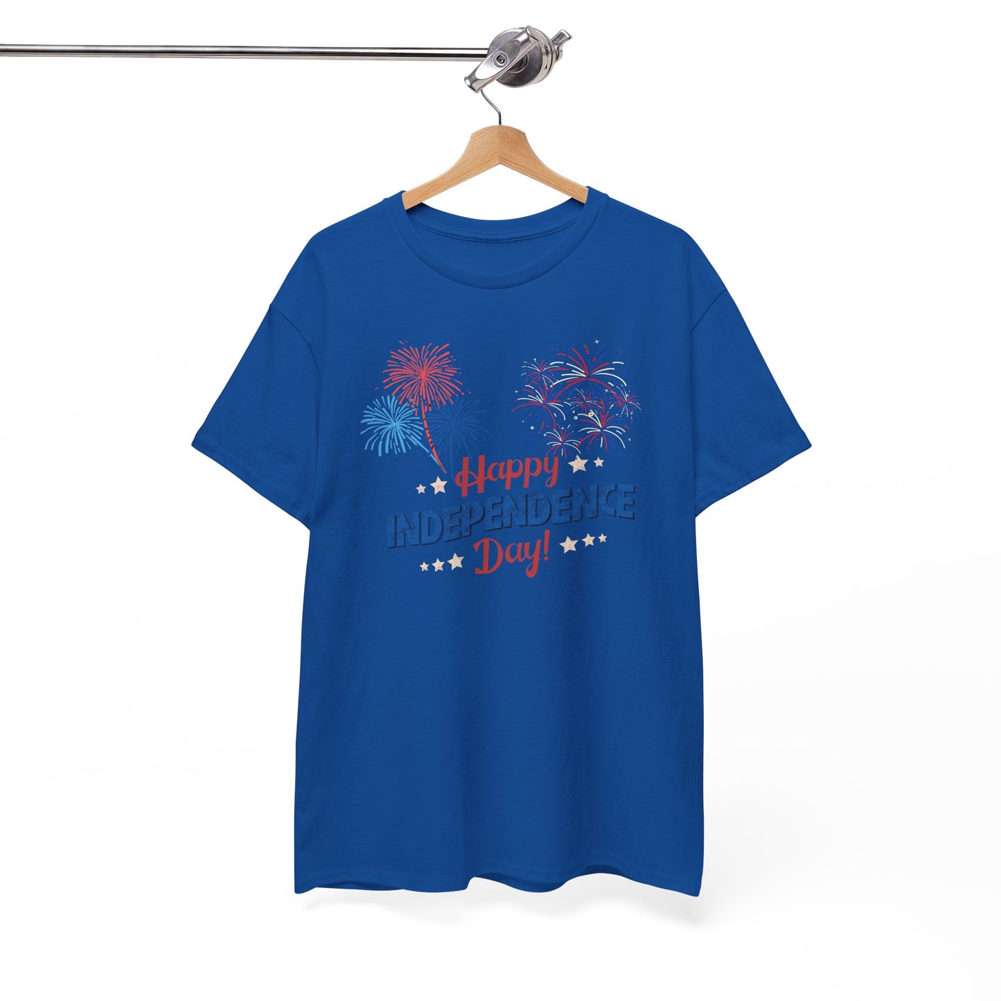 Independence Day Unisex Heavy Cotton Tee, 4th of July Shirt, Summer Celebration Tee, Fireworks Graphic T-Shirt, Patriotic Apparel