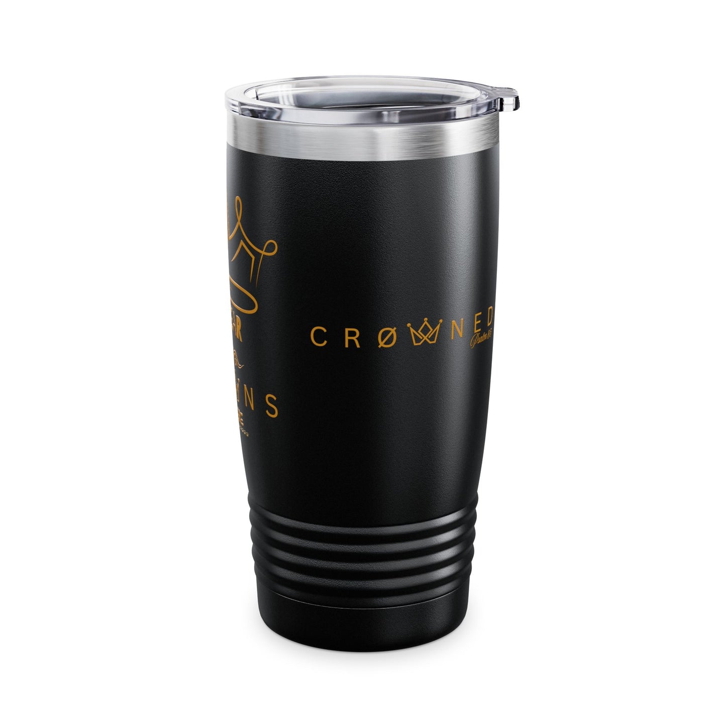 Crowned Ringneck Tumbler 20oz Inspirational Drinkware Travel Mug Gift for Queens Motivational Cup for Her Wedding Birthday