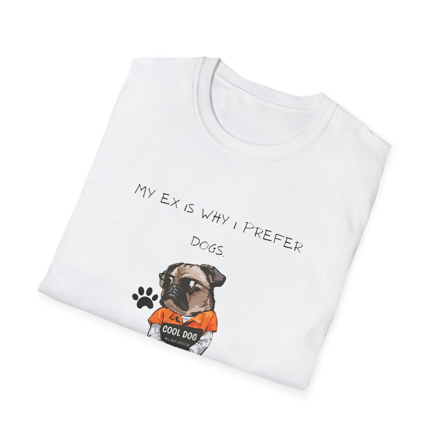 Funny Dog Lover T-Shirt Cute Pet Tee My Ex is Why I Prefer Dogs Gift for Dog Owners Animal Lovers Cotton Tee