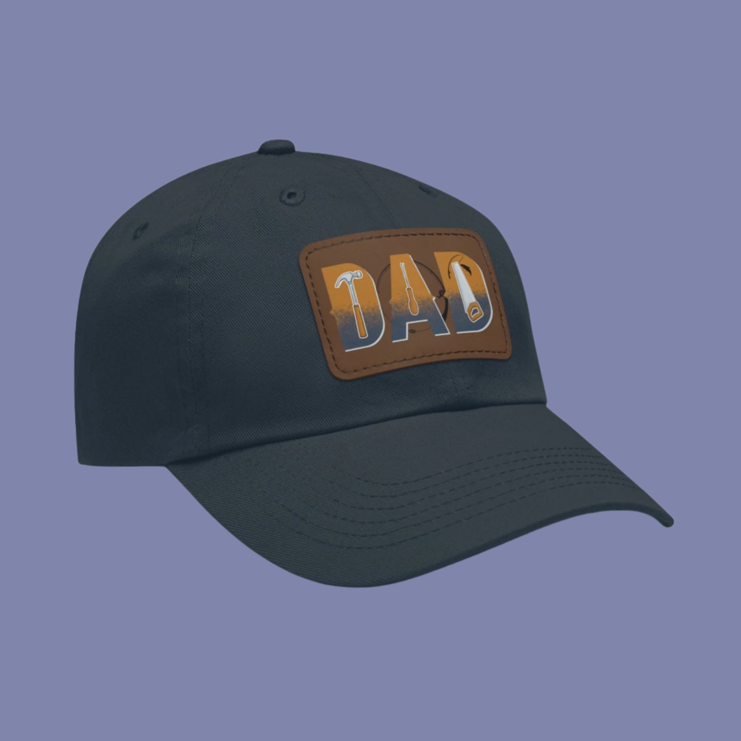 Stylish Dad Hat with Leather Patch, Gift for Father's Day, Casual Headwear, Trendy Cap, Outdoor Accessories