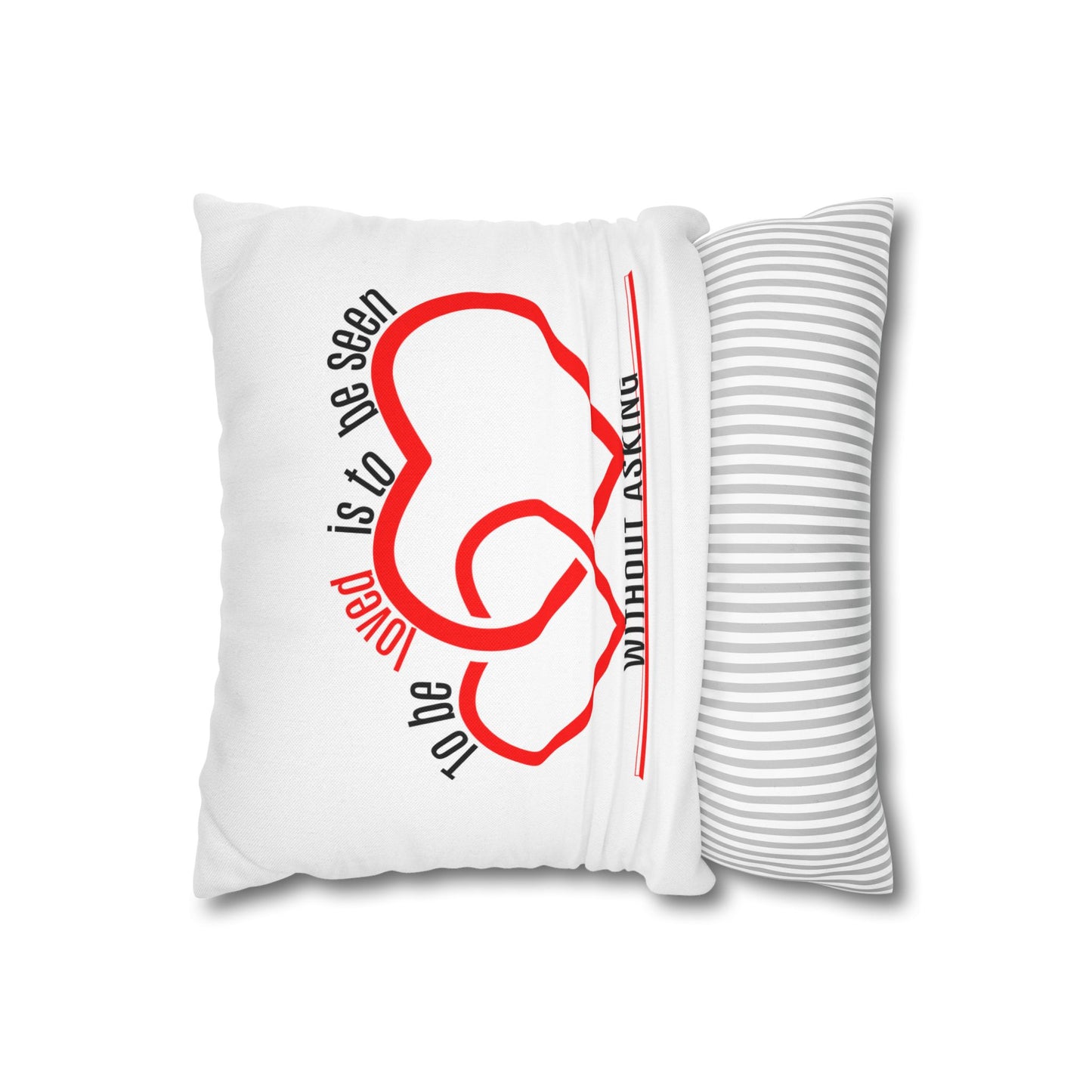 Romantic Throw Pillowcase for Home Decor, Valentine's Day Gift, Love and Affection Decor, Cozy Bed Accessories, Heart Design Cushion