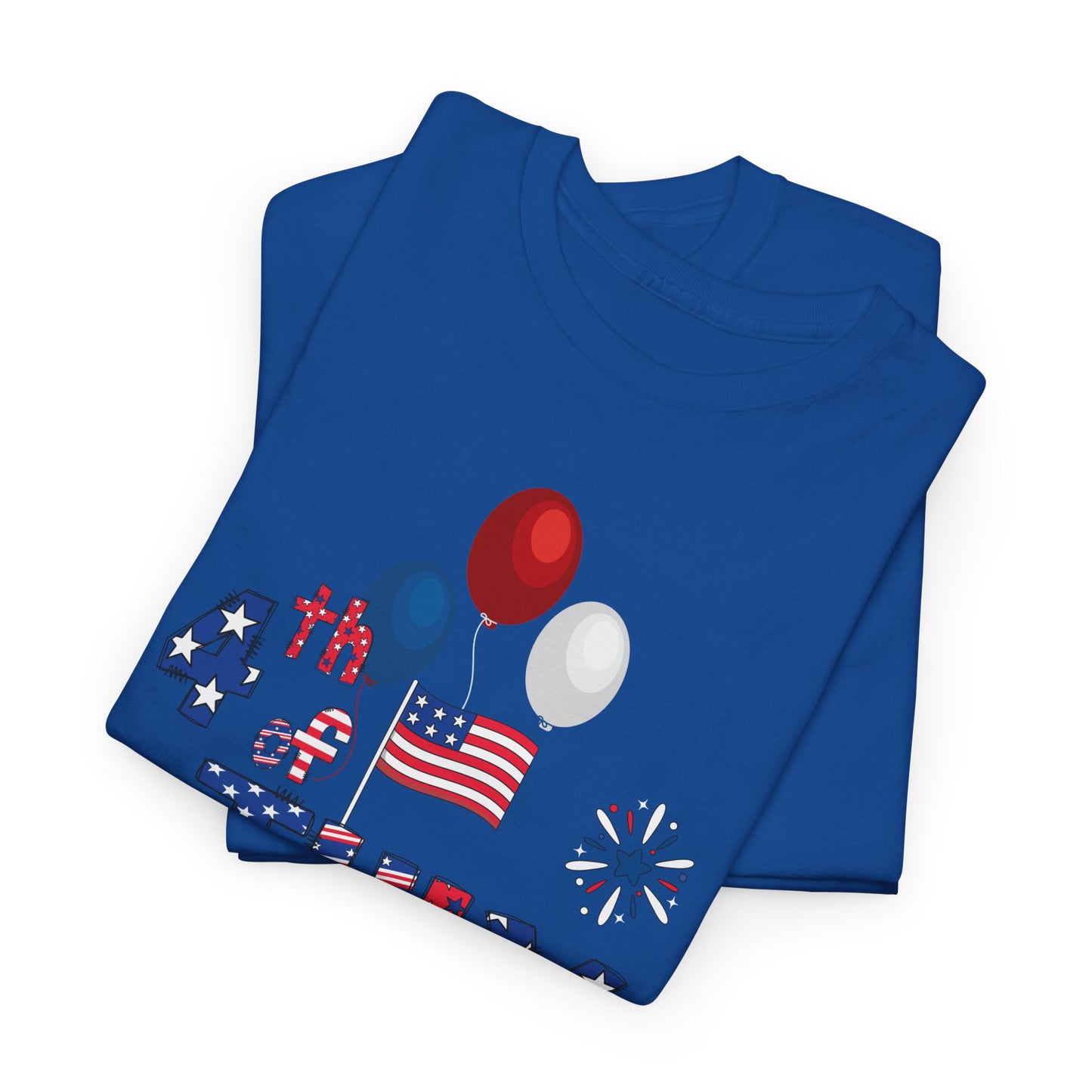 Patriotic 4th of July Tee, USA Independence Day Shirt, Unisex Heavy Cotton Top, Summer BBQ Outfit, Festive Holiday Apparel