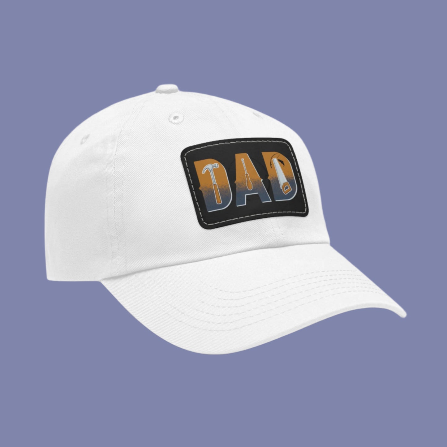 Stylish Dad Hat with Leather Patch, Gift for Father's Day, Casual Headwear, Trendy Cap, Outdoor Accessories