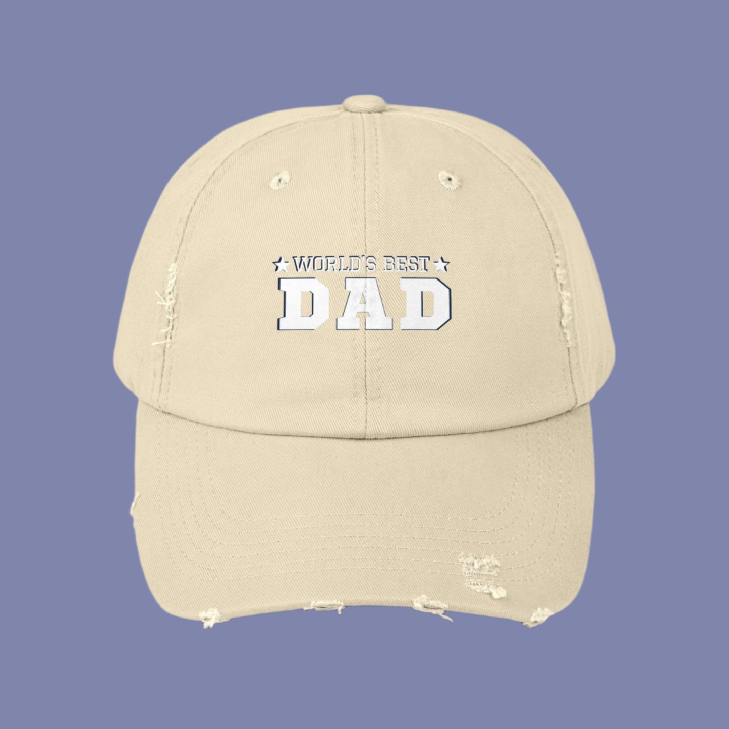 World's Best Dad Distressed Cap - Unisex Gift for Father's Day