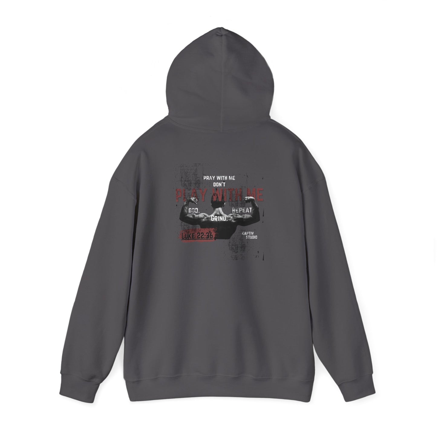 Hooded Sweatshirt - Boxing Workout 'Pray with Me Don't Play with Me'