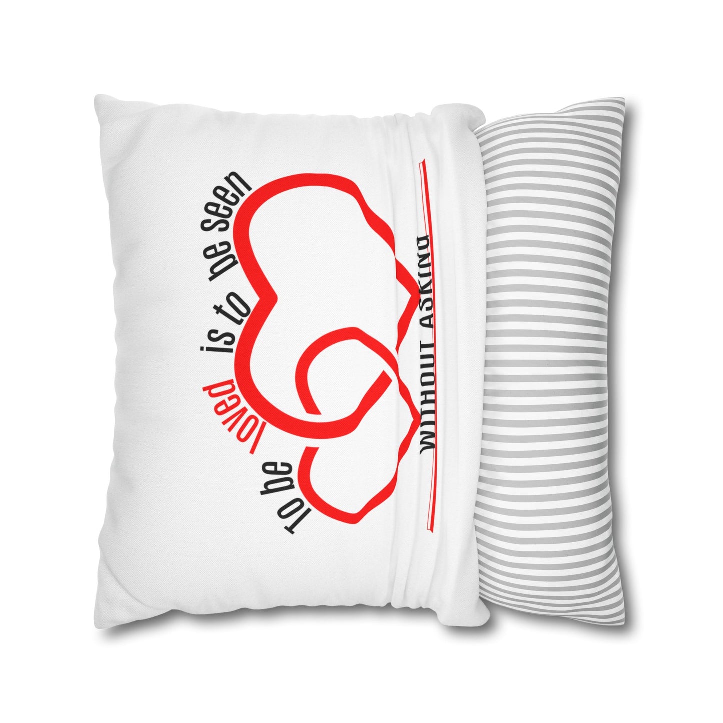 Romantic Throw Pillowcase for Home Decor, Valentine's Day Gift, Love and Affection Decor, Cozy Bed Accessories, Heart Design Cushion