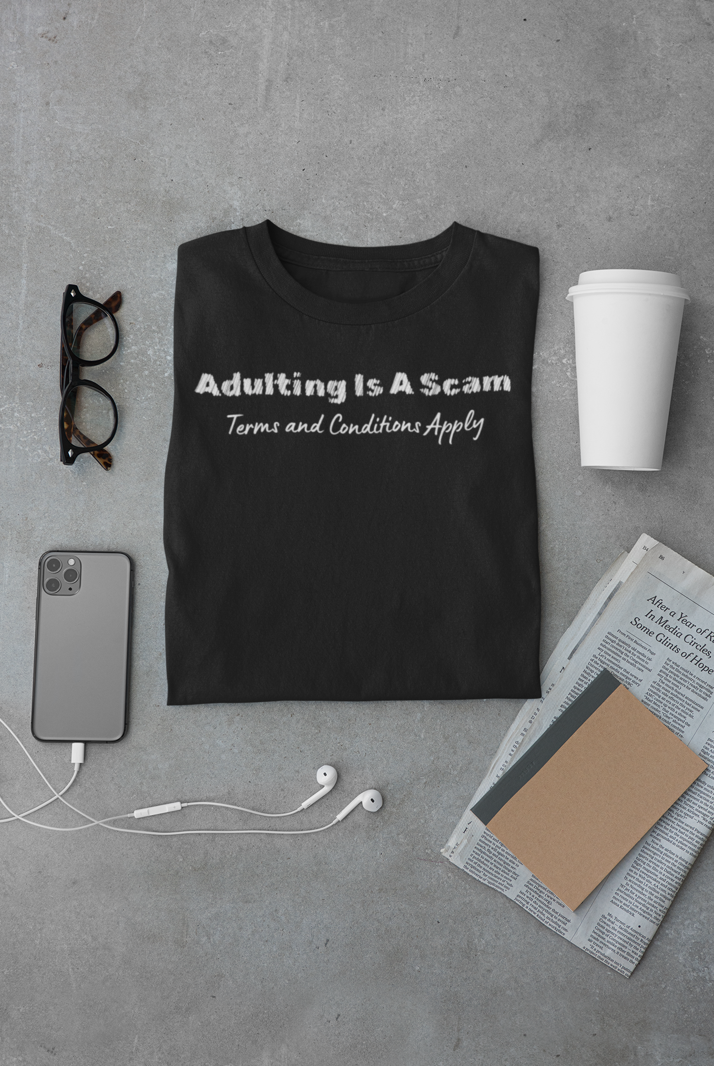Adulting Is A Scam Funny Unisex Tee