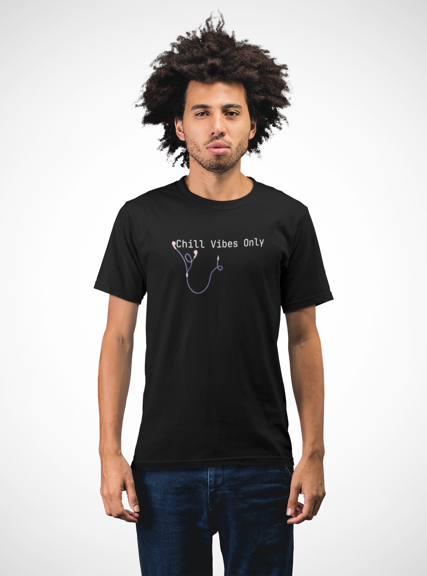 Chill Vibes Only Unisex Cotton T-Shirt - Music Lovers Gift