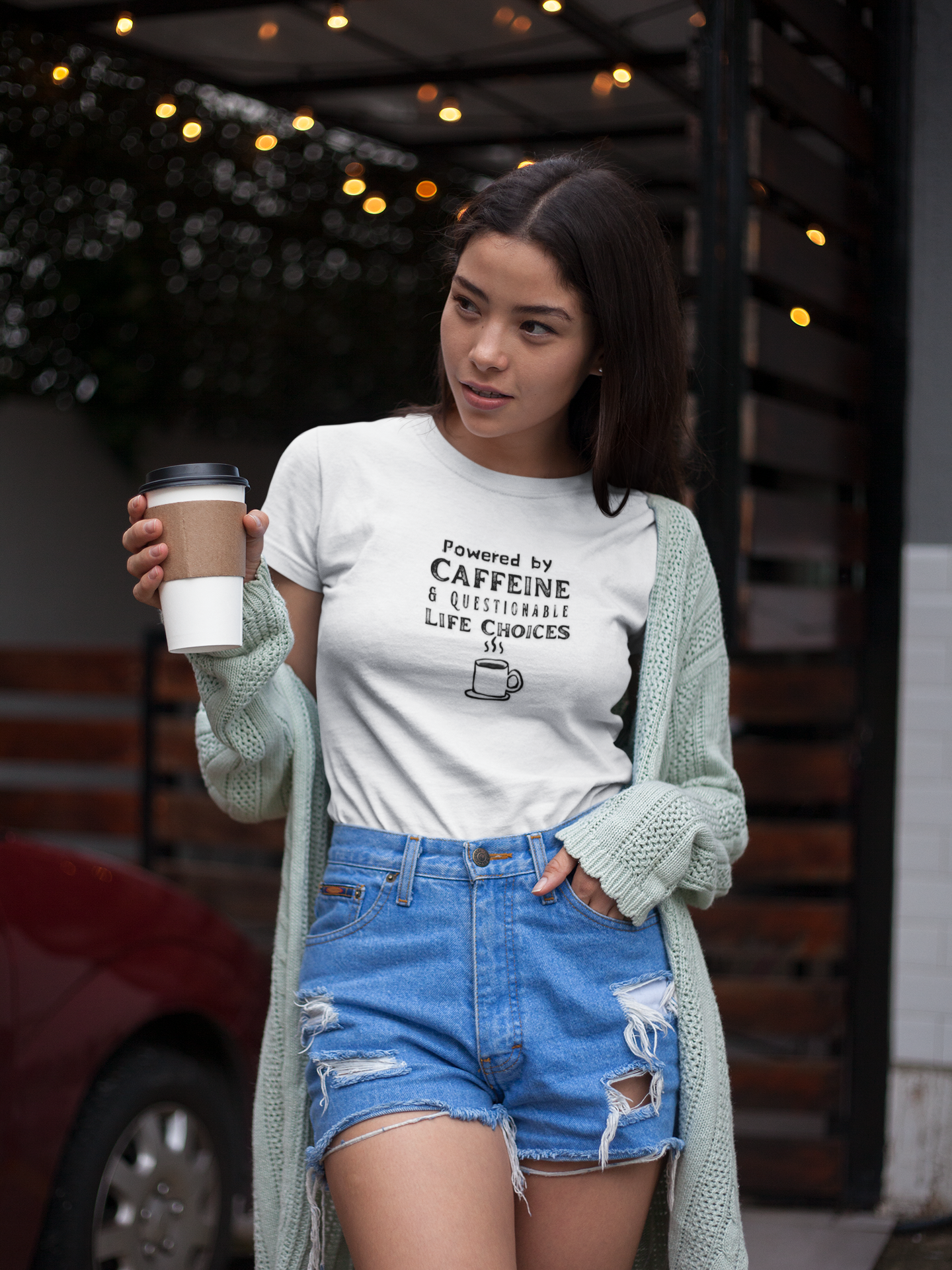 Graphic Tee - Powered by Caffeine & Questionable Life Choices