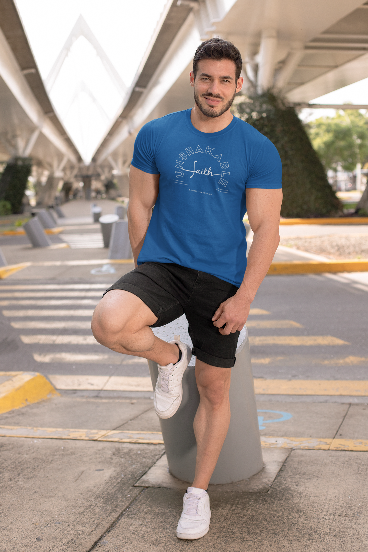Faith Inspired Unisex Tee with 1 Corinthians 15:58 Verse