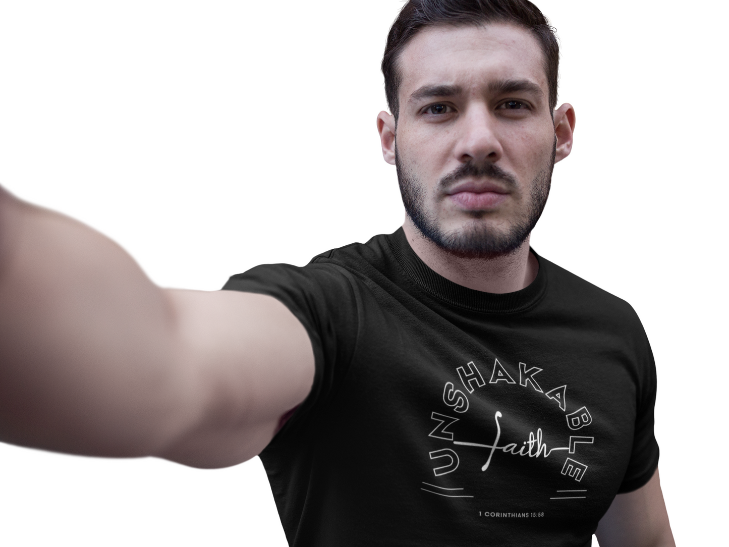 Faith Inspired Unisex Tee with 1 Corinthians 15 58 Verse