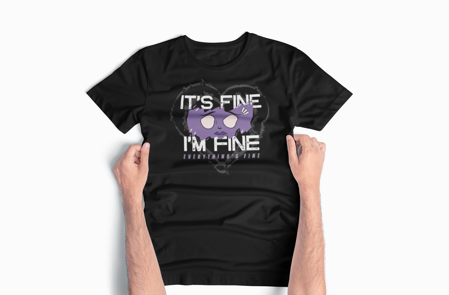 Sarcastic Quote Unisex Tee Its Fine Im Fine Everythings Fine Metal Awareness