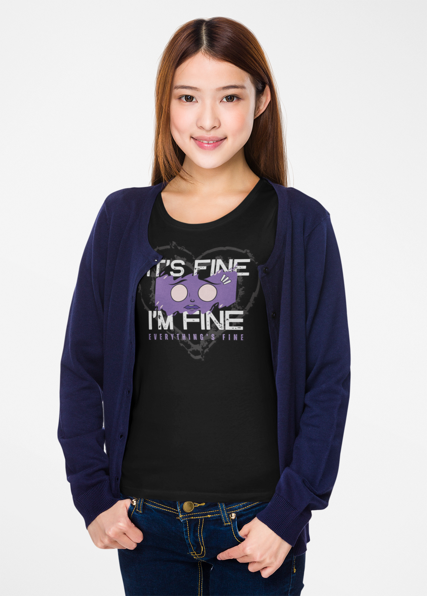 Sarcastic Quote Unisex Tee Its Fine Im Fine Everythings Fine Metal Awareness
