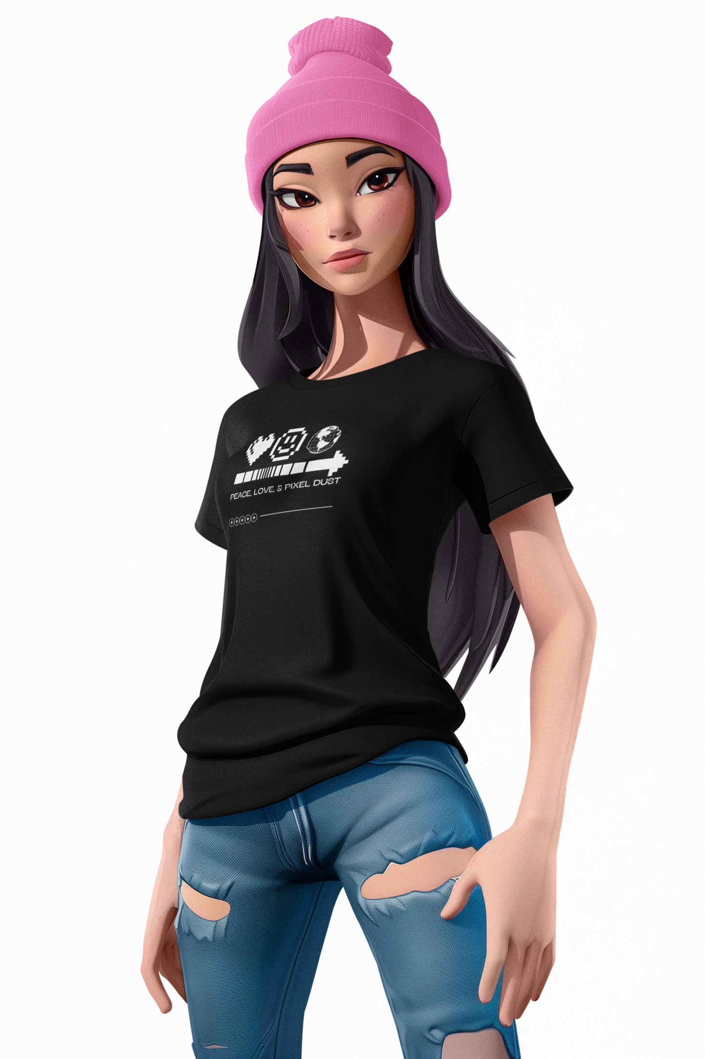 Peace, Love & Pixel Dust Unisex Tee | Retro Gaming Shirt | Gifts for Gamers, Vintage T-Shirt, 8-Bit Style Apparel