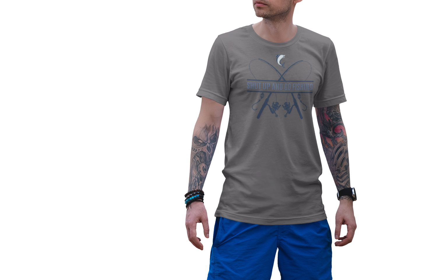 Funny Fishing Unisex Tee - Shut Up and Go Fishing