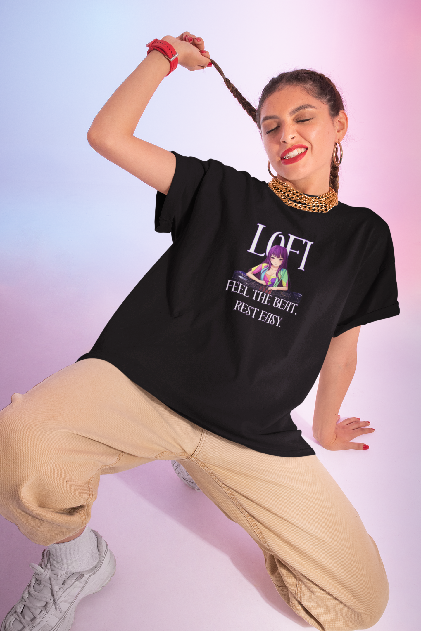 LoFi DJ Dreamer Tee – Beat the Stress, Embrace the Rest