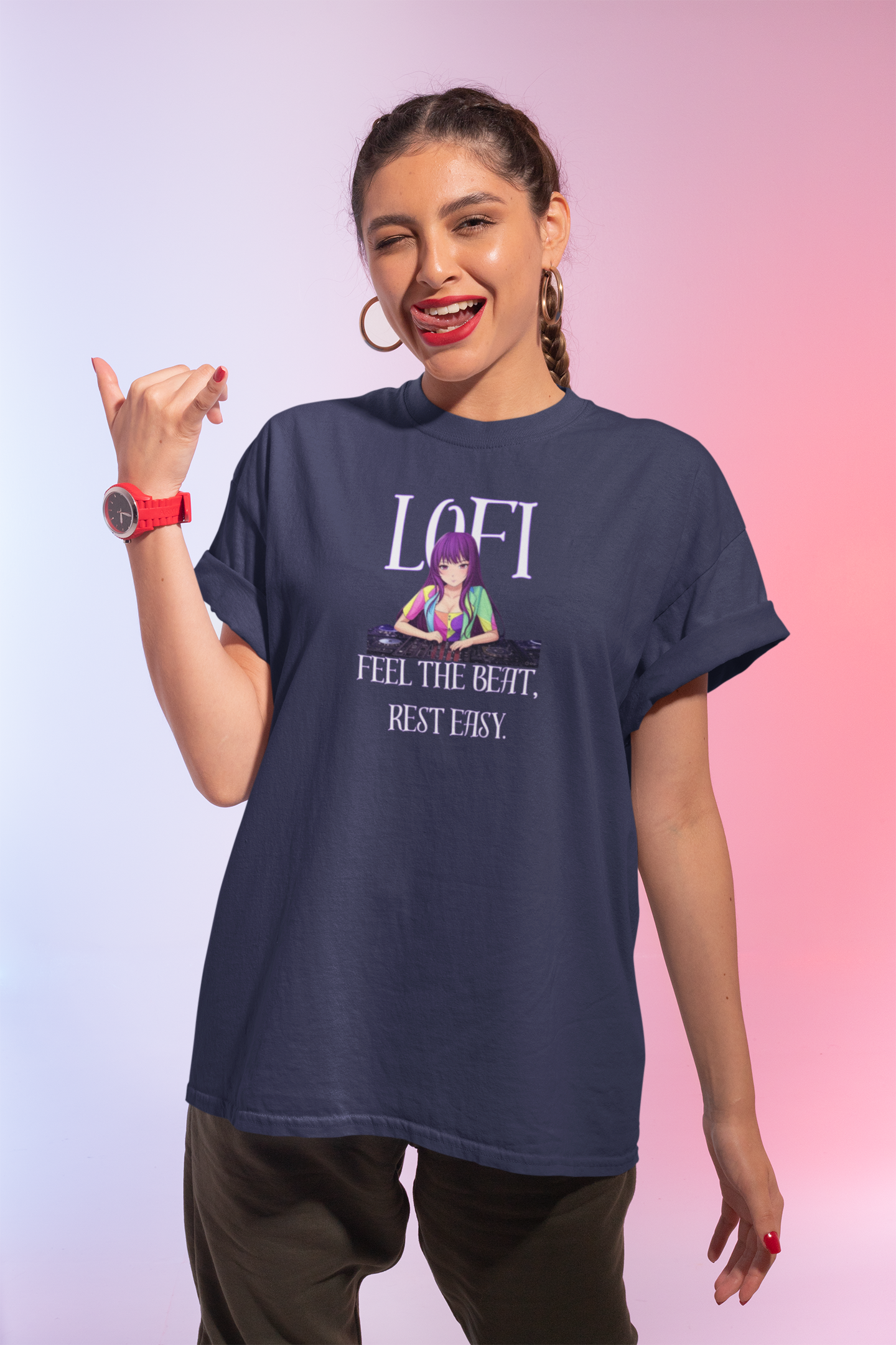 LoFi DJ Dreamer Tee – Beat the Stress, Embrace the Rest