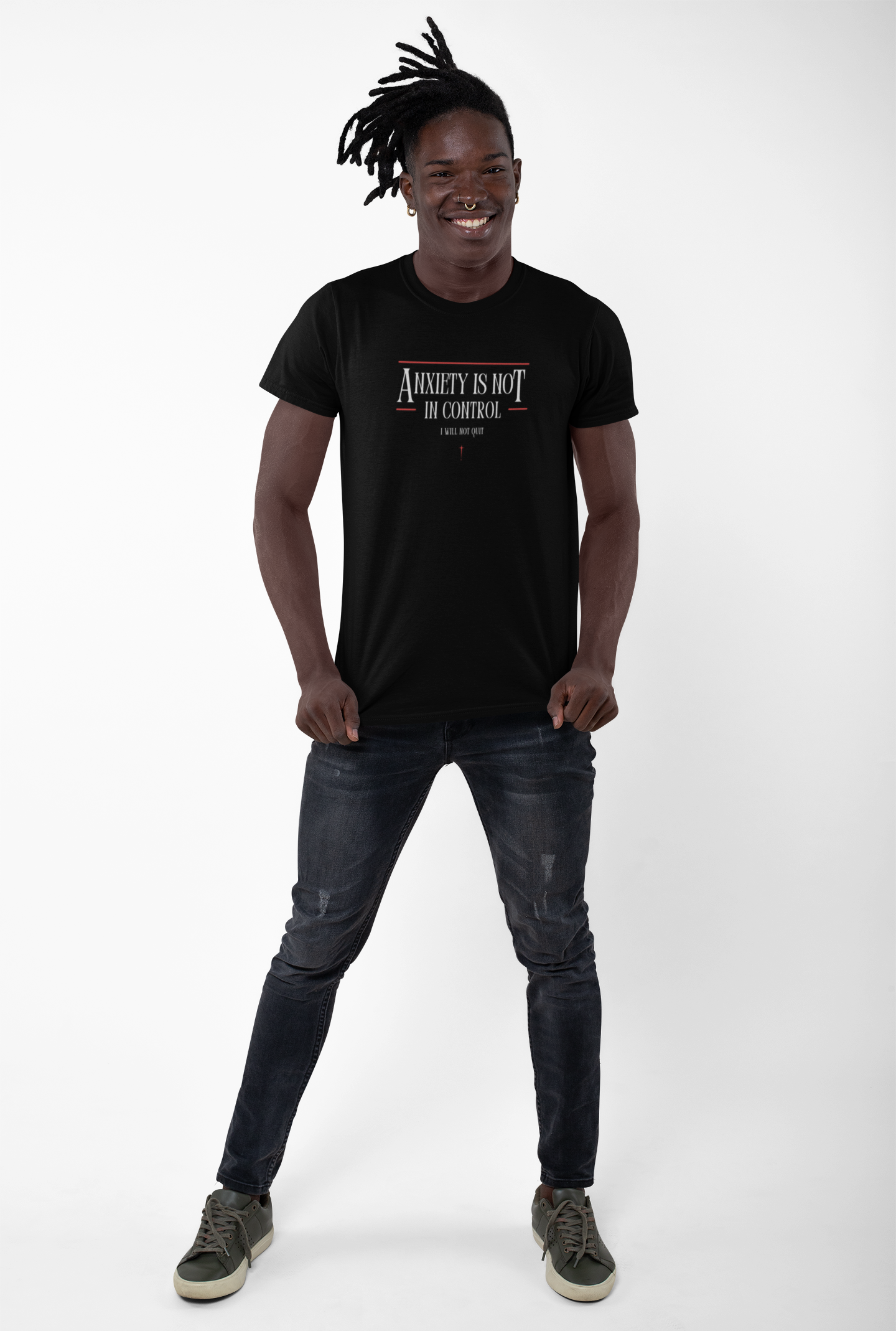 Motivational Unisex Tee Anxiety Is Not In Control Mental Health Awareness Shirt