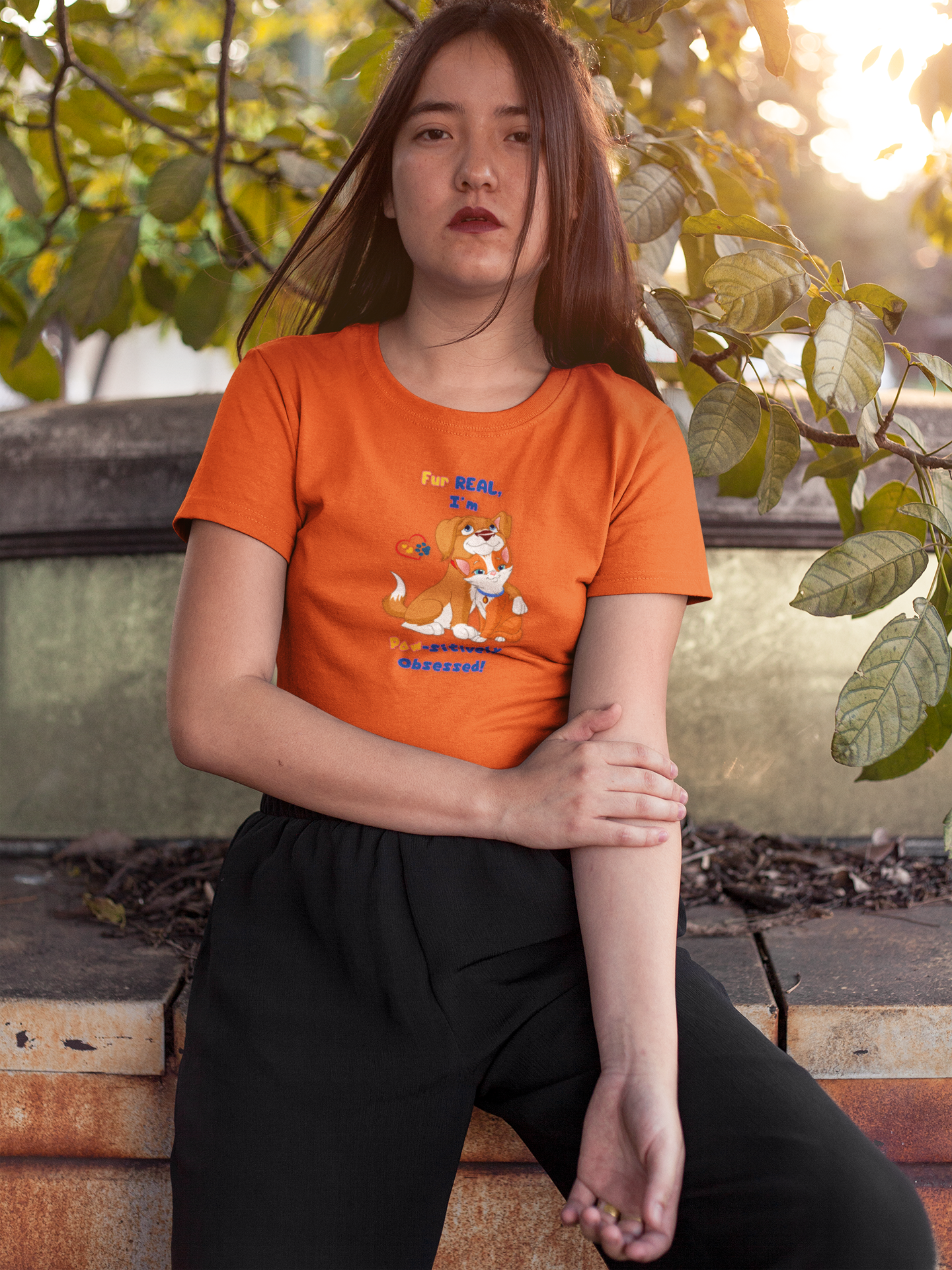 Fur-Real Pet Lover T-Shirt - ‘Positively Obsessed!’ Unisex Garment-Dyed Tee
