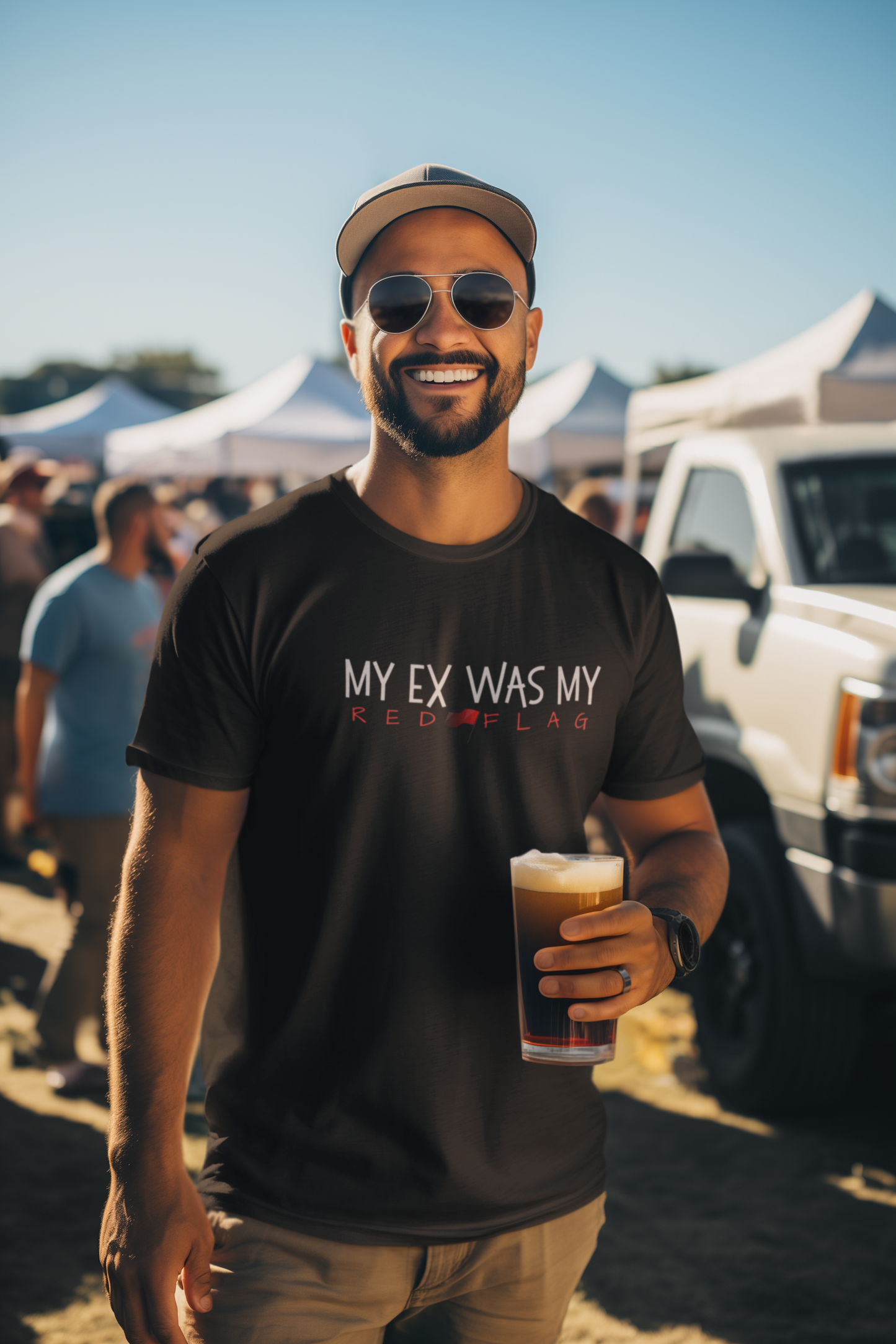 Unisex T-Shirt Funny Quote Red Flag Relationships My Ex Was My Red Flag