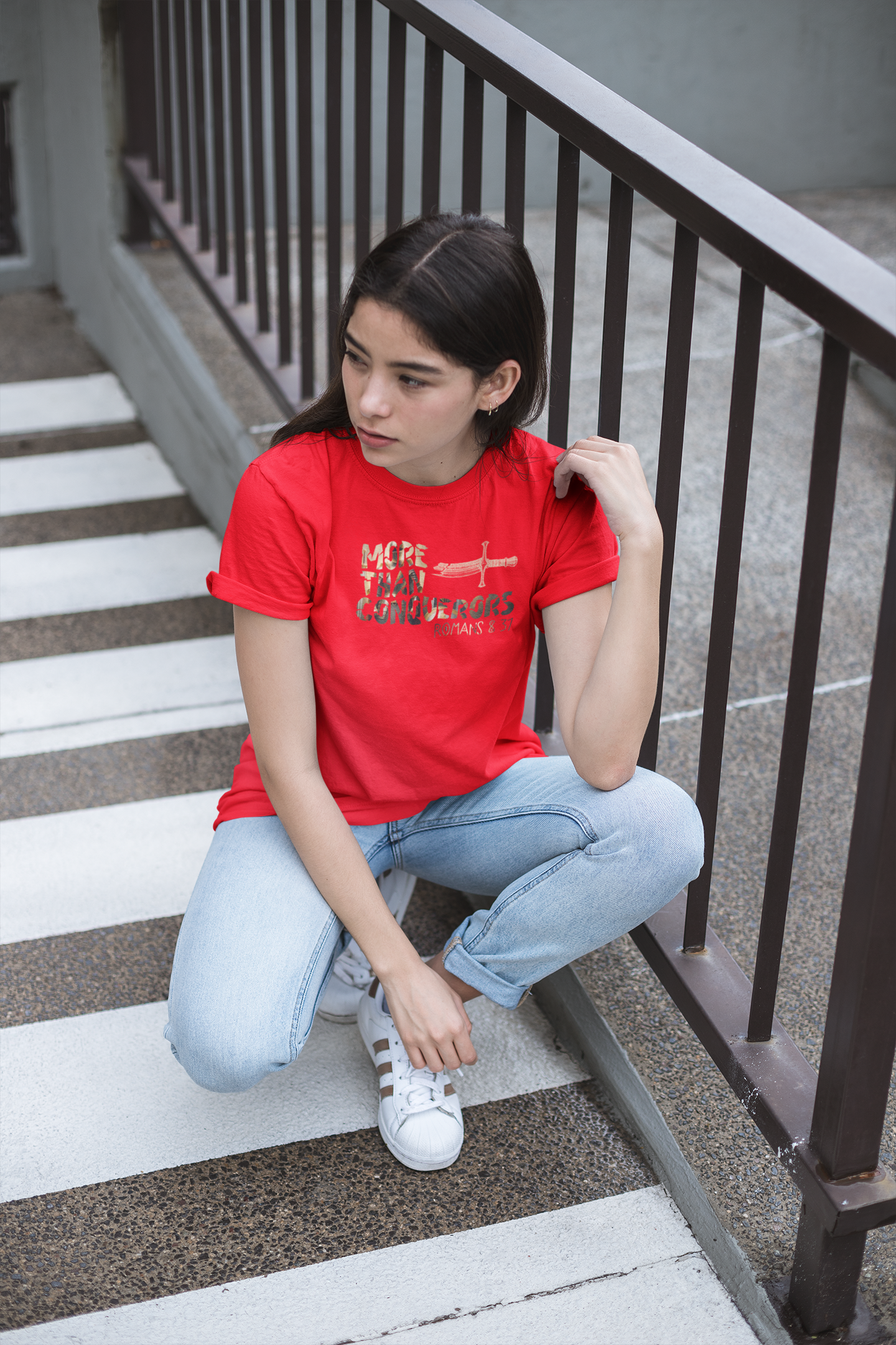Faith T-Shirt - Inspirational More Than Conquerors Design