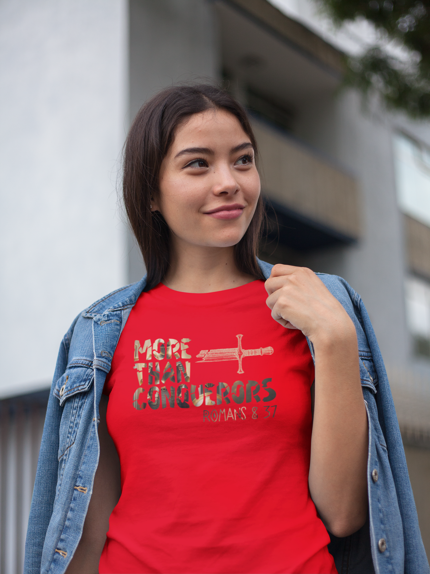Faith T-Shirt Inspirational More Than Conquerors Design