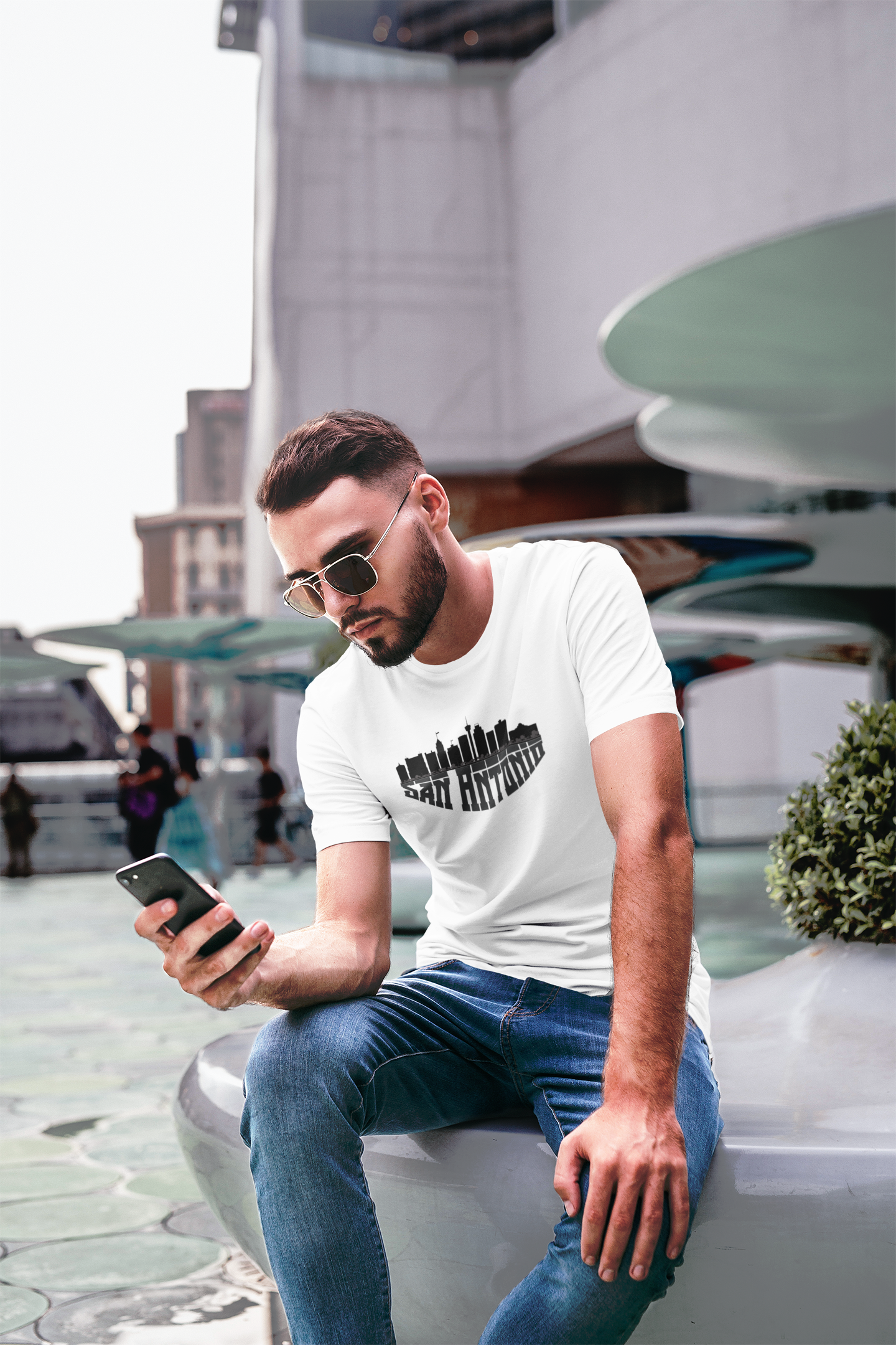 San Antonio Skyline Unisex Softstyle T-Shirt, Texas Souvenir Shirt, Travel Gift, Casual Wear, City Pride Tee