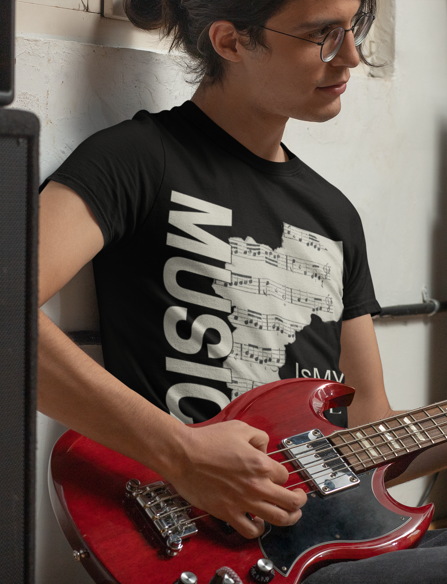 Music Is My Life Unisex Softstyle T-Shirt | Gift for Musicians, Music Lovers, Concert Attendees, Casual Wear, Music Festivals