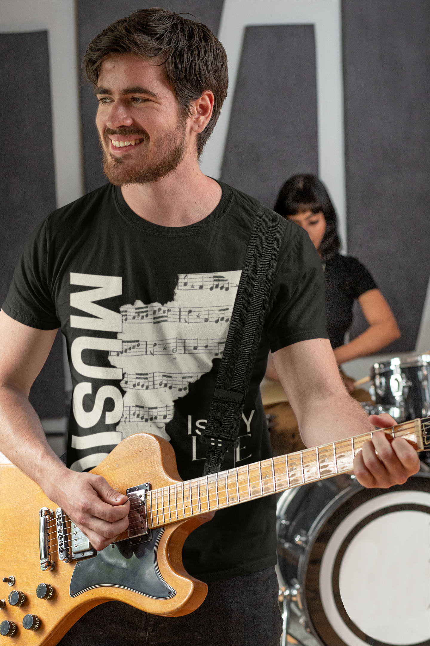 Music Is My Life Unisex Softstyle T-Shirt | Gift for Musicians, Music Lovers, Concert Attendees, Casual Wear, Music Festivals