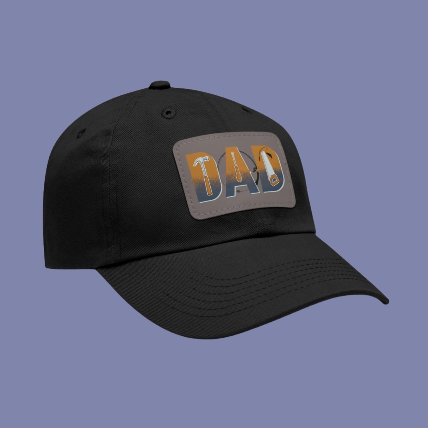 Stylish Dad Hat with Leather Patch, Gift for Father's Day, Casual Headwear, Trendy Cap, Outdoor Accessories