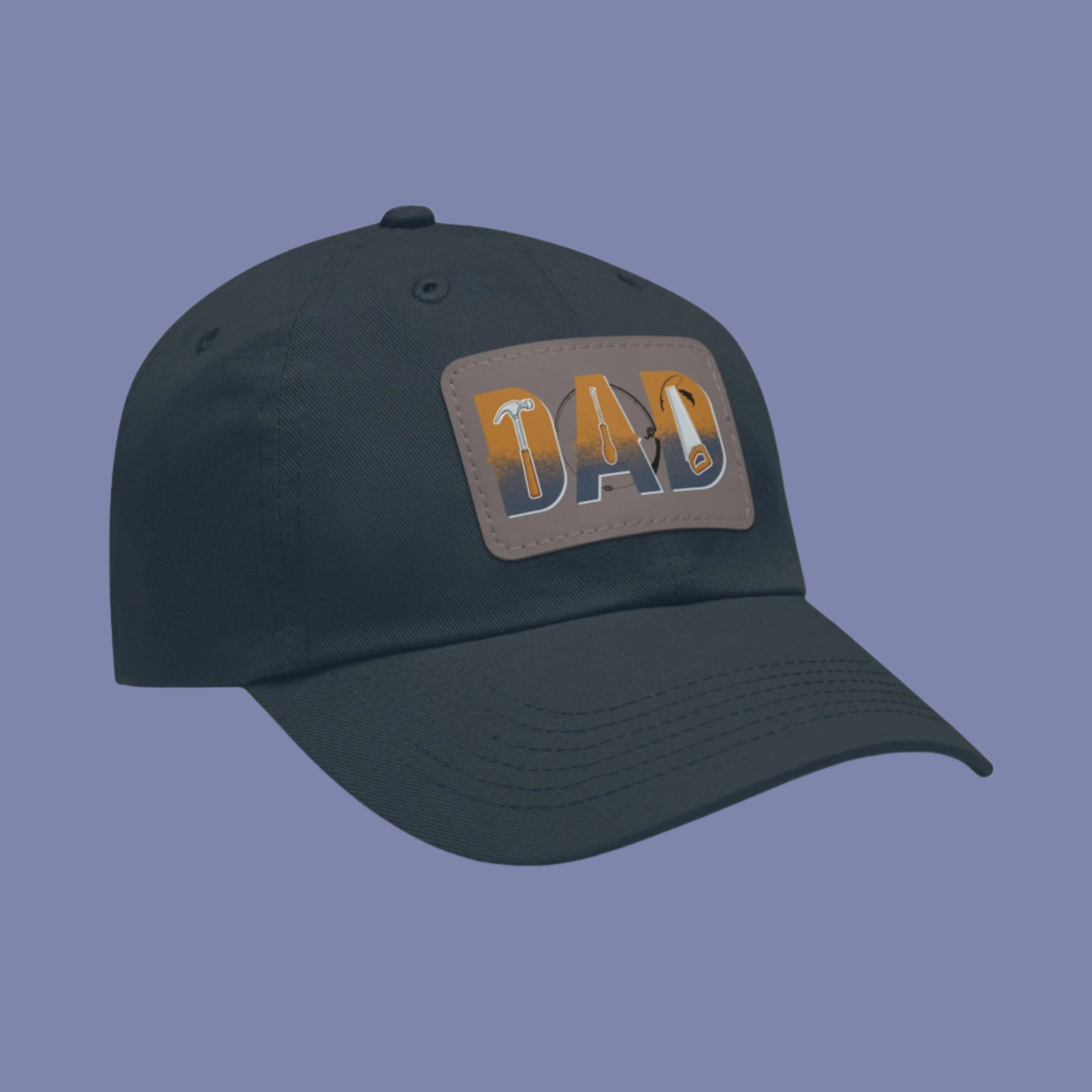 Stylish Dad Hat with Leather Patch, Gift for Father's Day, Casual Headwear, Trendy Cap, Outdoor Accessories