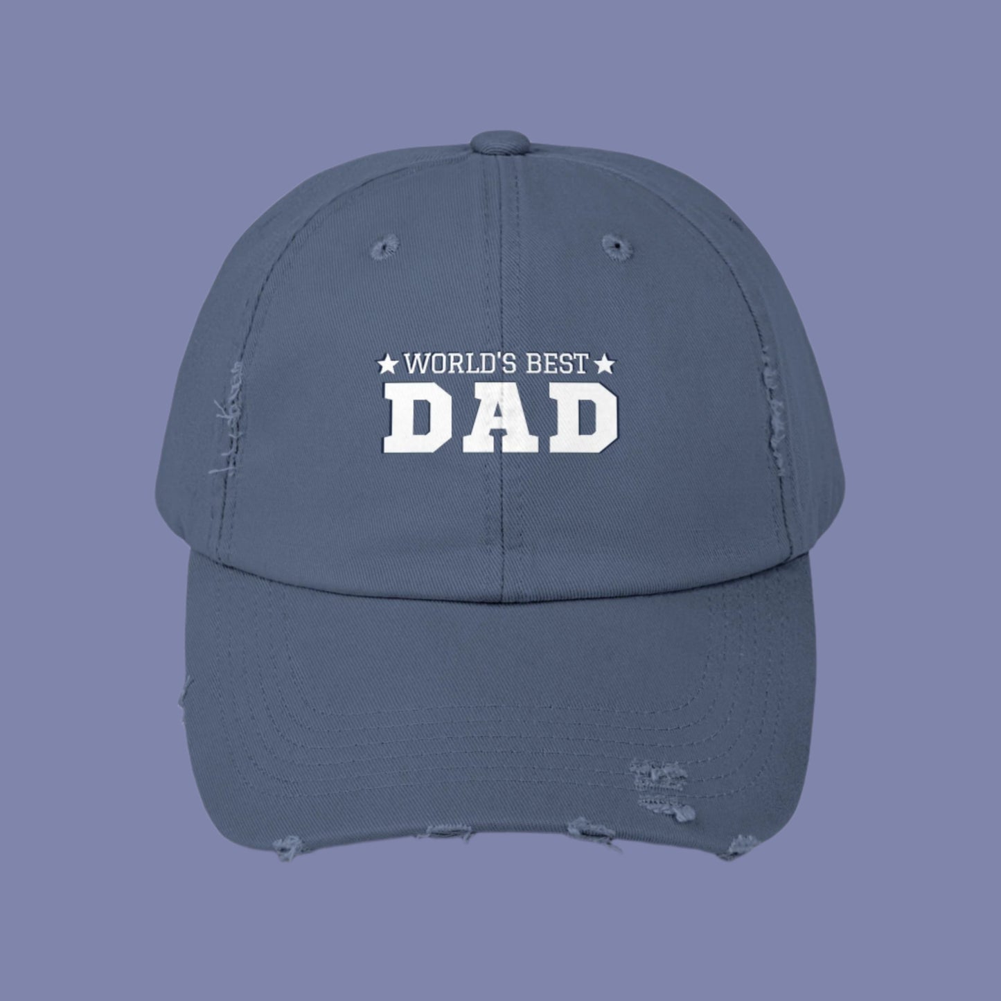 World's Best Dad Distressed Cap - Unisex Gift for Father's Day