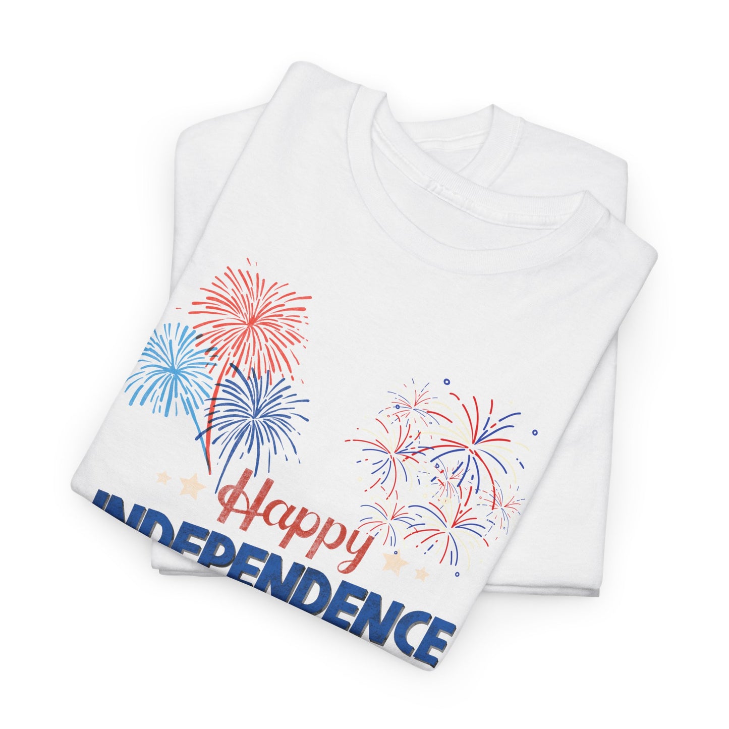 Independence Day Unisex Heavy Cotton Tee, 4th of July Shirt, Summer Celebration Tee, Fireworks Graphic T-Shirt, Patriotic Apparel