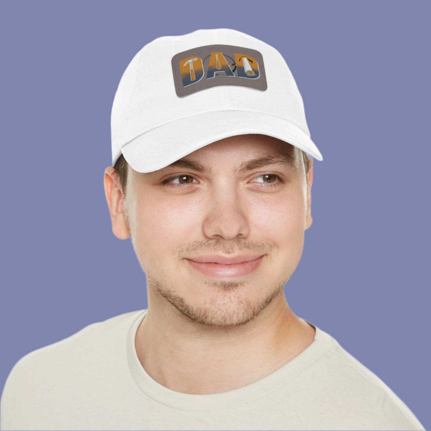 Stylish Dad Hat with Leather Patch, Gift for Father's Day, Casual Headwear, Trendy Cap, Outdoor Accessories