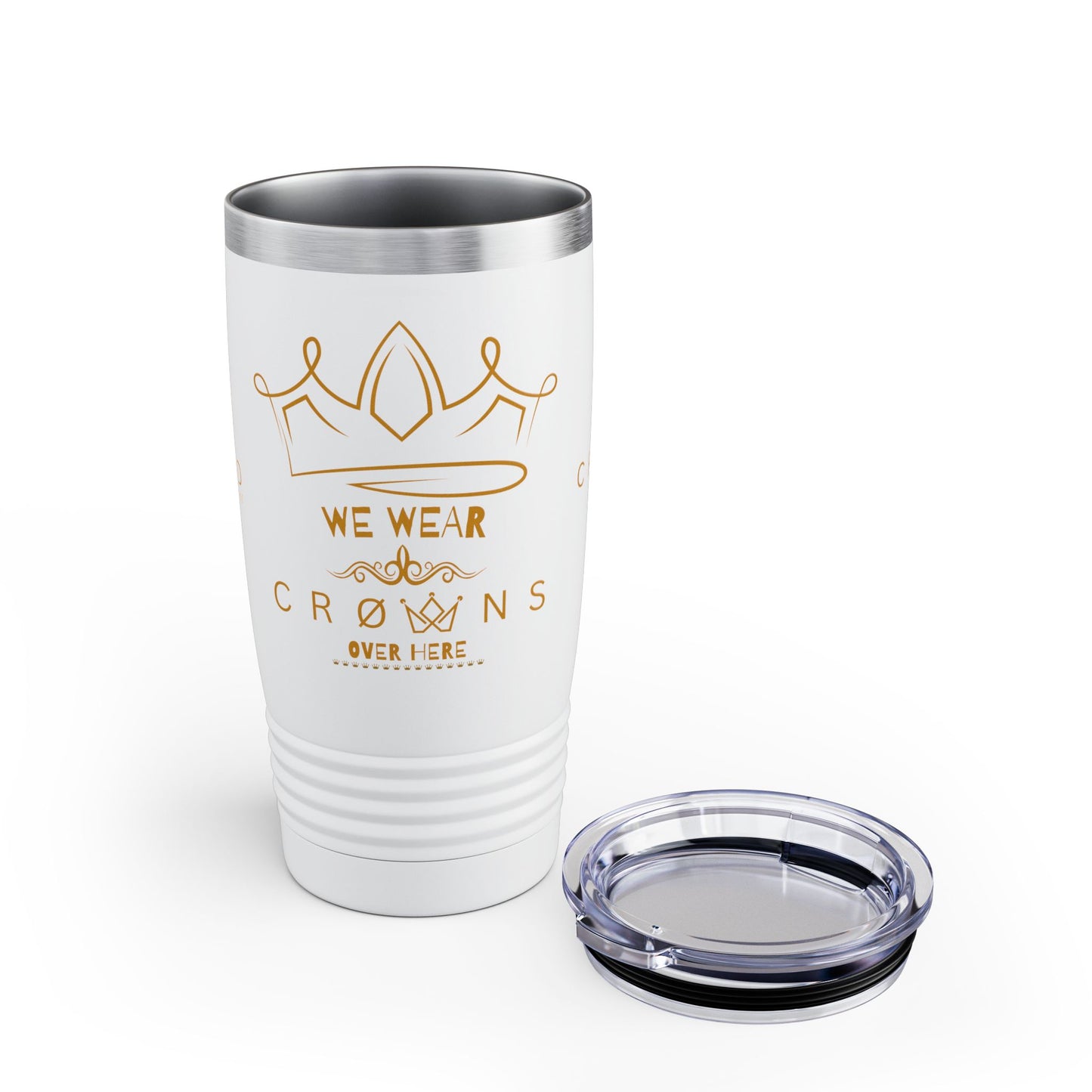 Crowned Ringneck Tumbler 20oz Inspirational Drinkware Travel Mug Gift for Queens Motivational Cup for Her Wedding Birthday