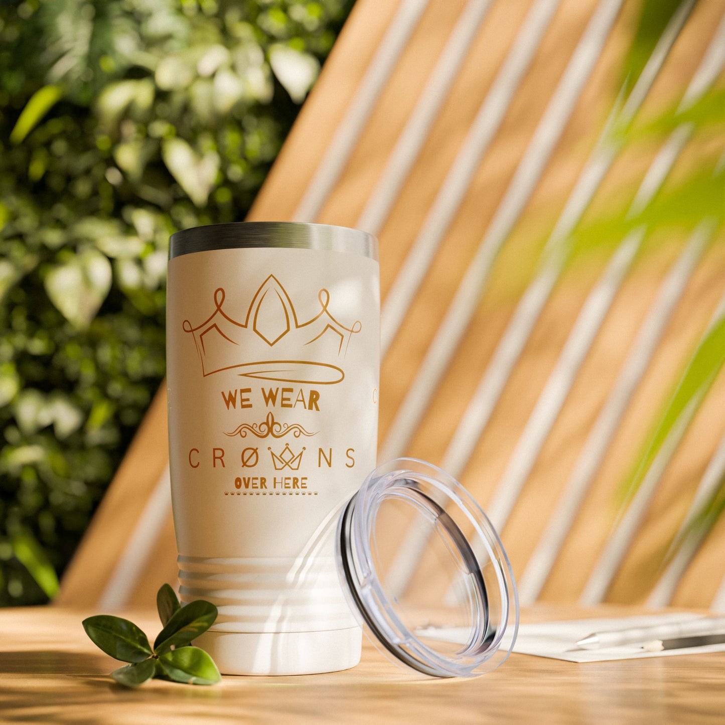 Crowned Ringneck Tumbler 20oz Inspirational Drinkware Travel Mug Gift for Queens Motivational Cup for Her Wedding Birthday