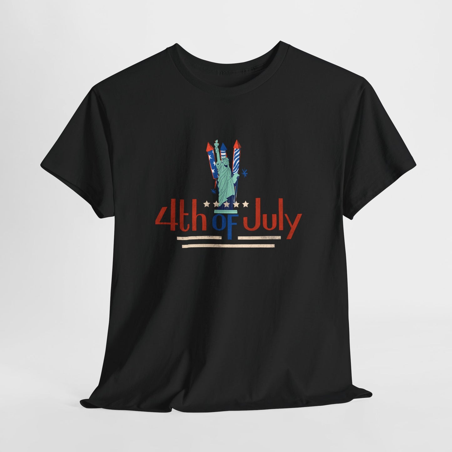 4th Of July Unisex Heavy Cotton Tee Patriotic Independence Day Shirt Casual Summer Wear USA Pride T Shirt Holiday Gift Idea