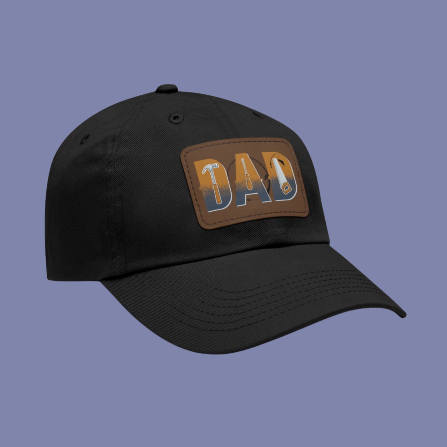 Stylish Dad Hat with Leather Patch, Gift for Father's Day, Casual Headwear, Trendy Cap, Outdoor Accessories