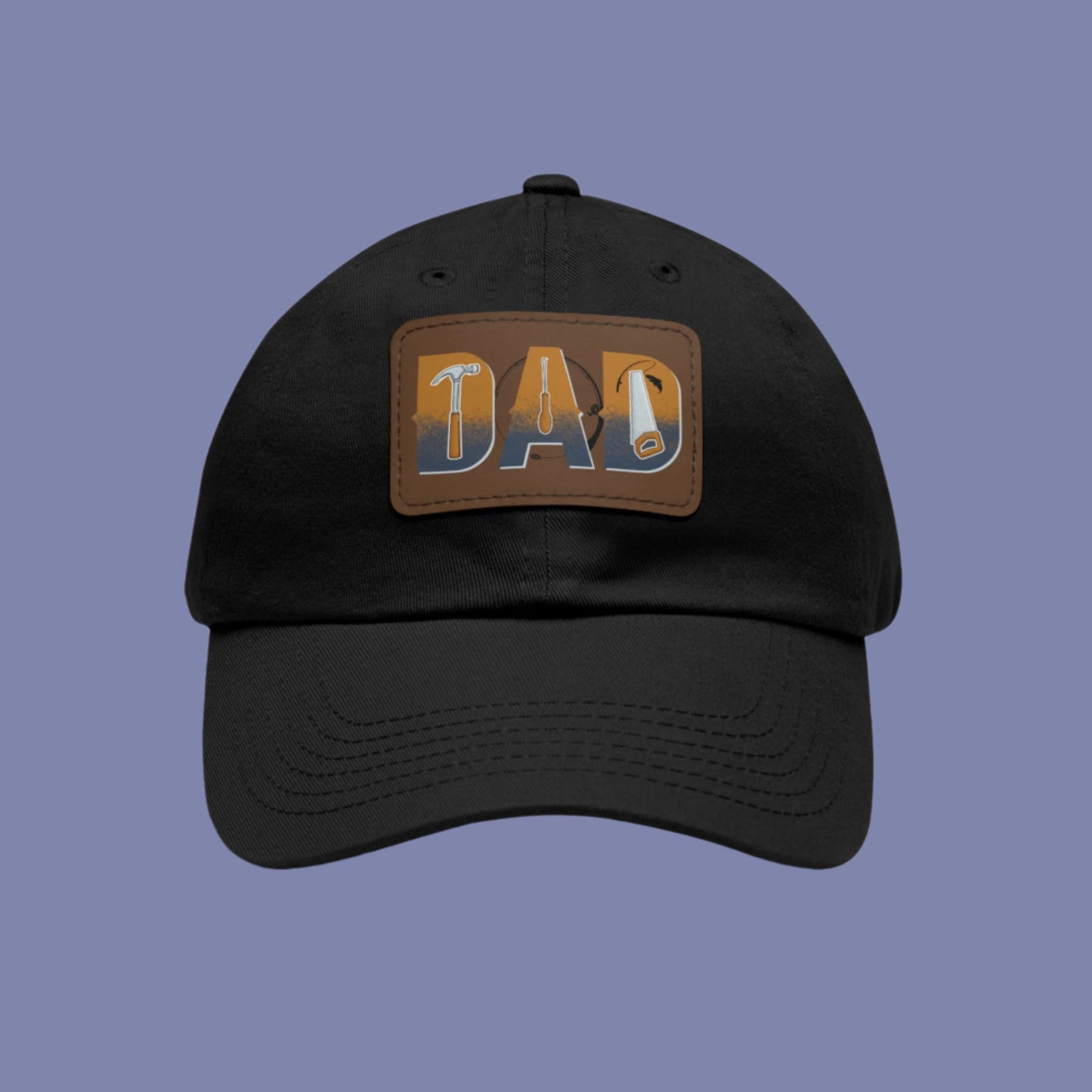 Stylish Dad Hat with Leather Patch, Gift for Father's Day, Casual Headwear, Trendy Cap, Outdoor Accessories