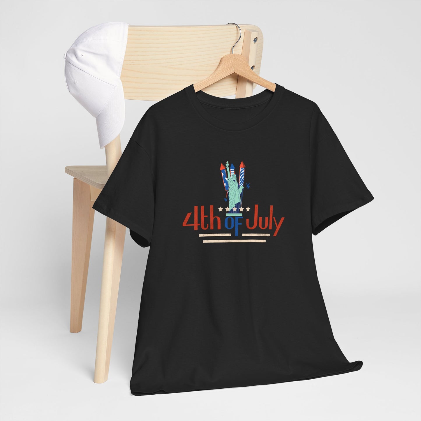 4th Of July Unisex Heavy Cotton Tee Patriotic Independence Day Shirt Casual Summer Wear USA Pride T Shirt Holiday Gift Idea