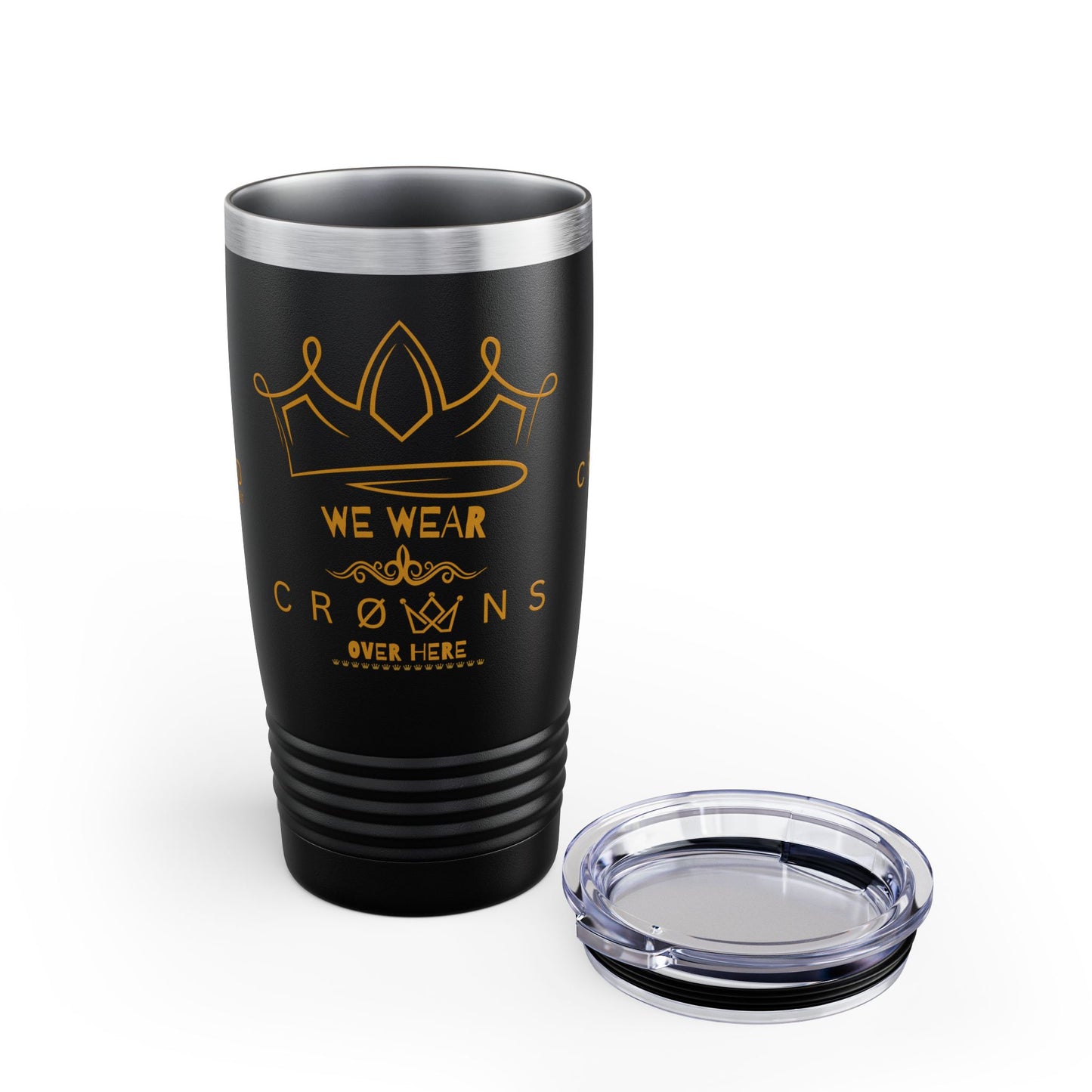 Crowned Ringneck Tumbler 20oz Inspirational Drinkware Travel Mug Gift for Queens Motivational Cup for Her Wedding Birthday