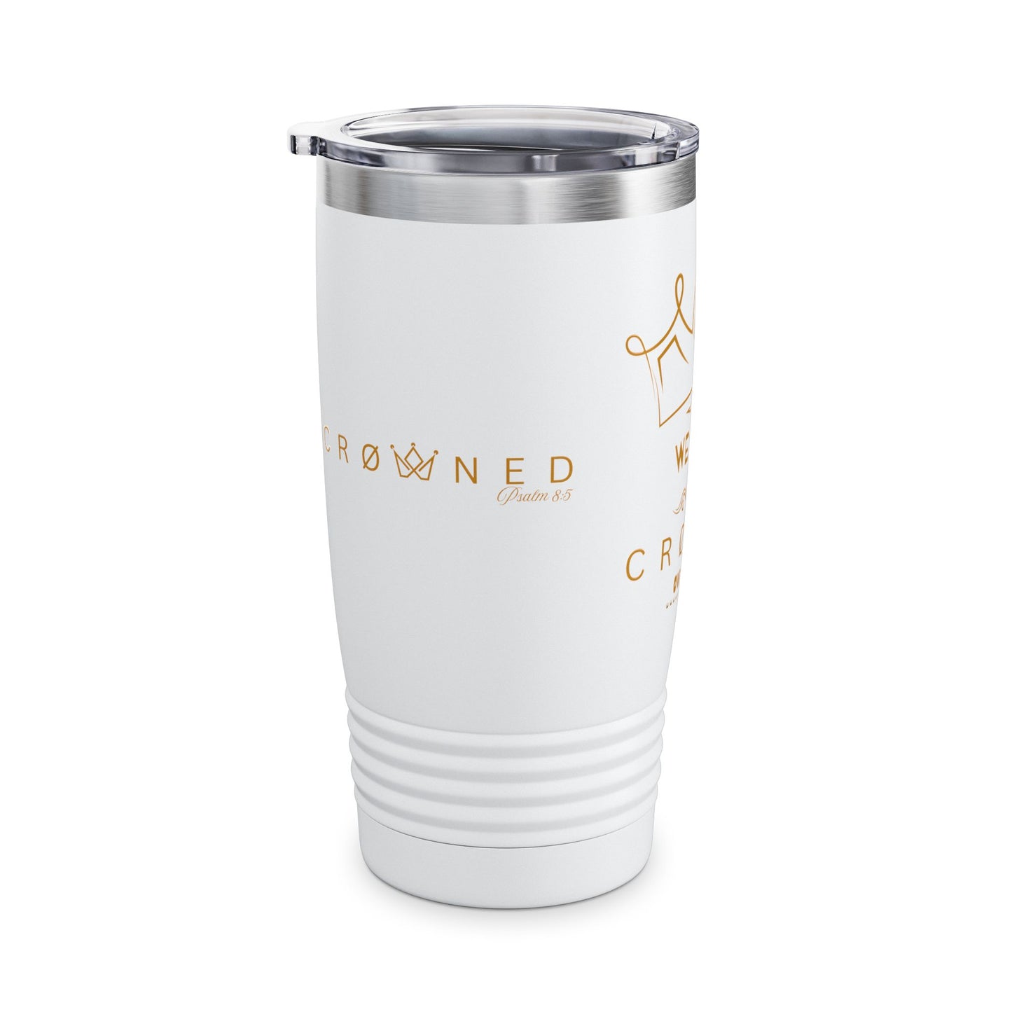 Crowned Ringneck Tumbler 20oz Inspirational Drinkware Travel Mug Gift for Queens Motivational Cup for Her Wedding Birthday