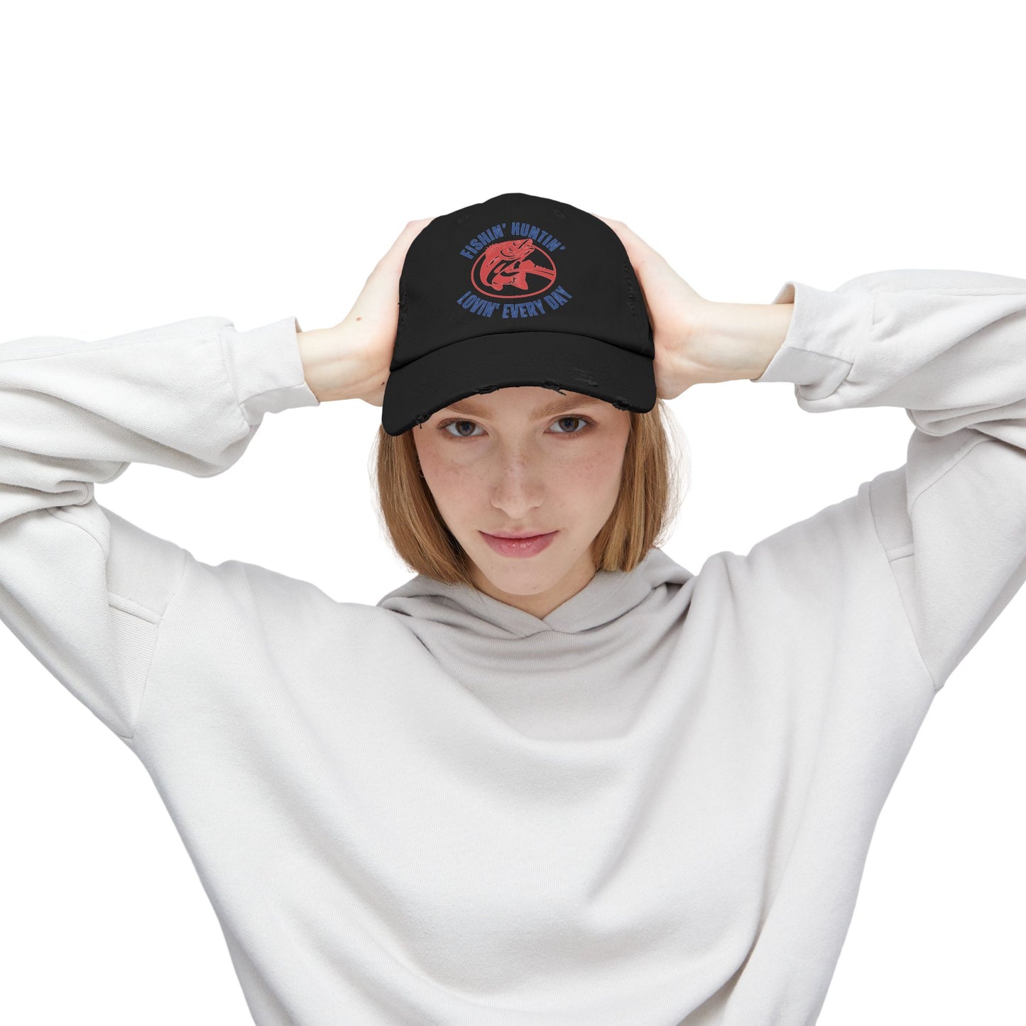 Cap with Fishin Huntin Lovin Everyday Design - Unisex