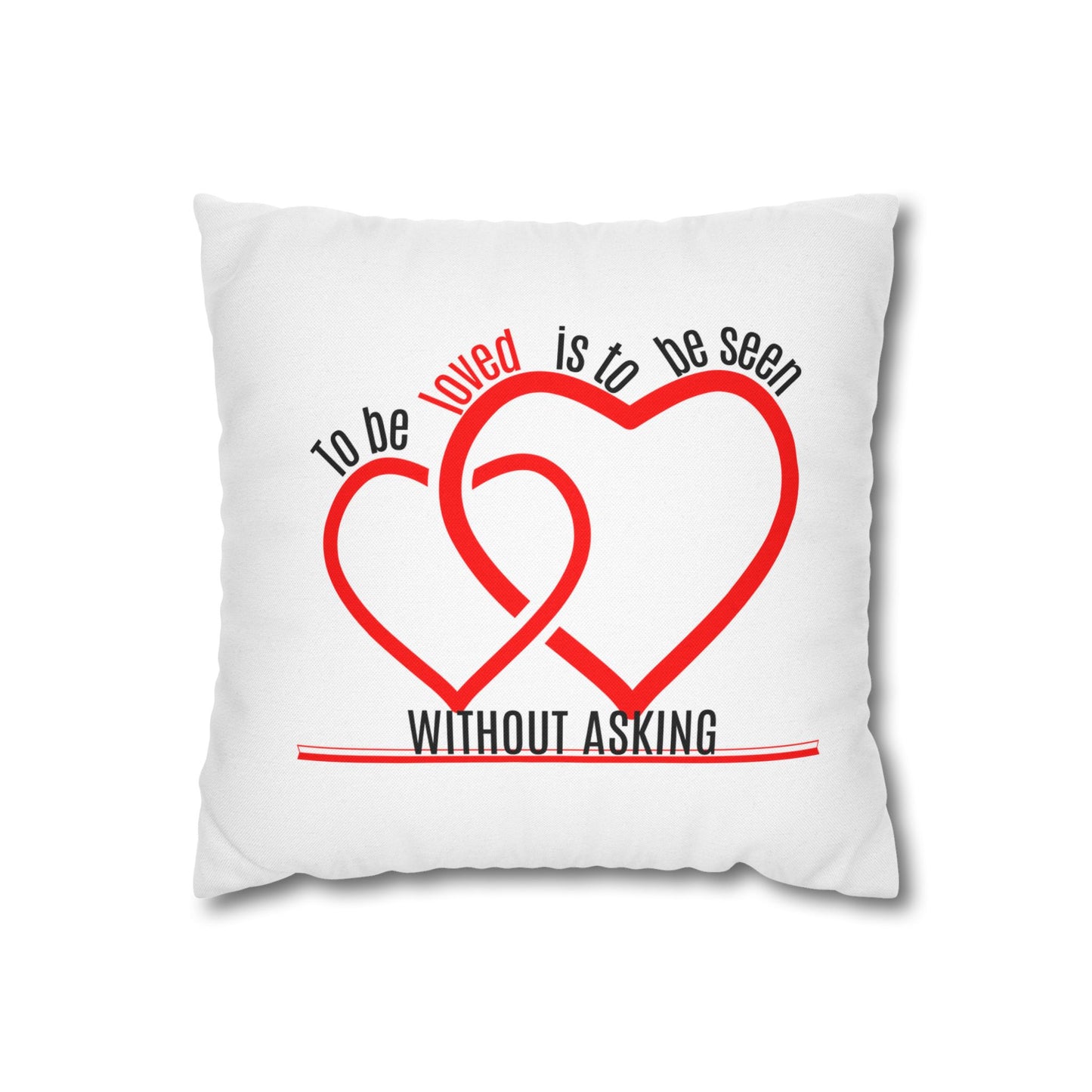 Romantic Throw Pillowcase for Home Decor, Valentine's Day Gift, Love and Affection Decor, Cozy Bed Accessories, Heart Design Cushion
